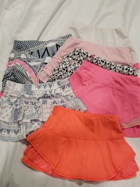 Girl'sPerformance Skorts Pack — Pink, Light Pink, Orange, White, Navy